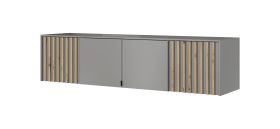 Opzet element voor kledingkast Leeds 19 & 20, kleur: grijs - Afmetingen: 50 x 205 x 51 cm (H x B x D)