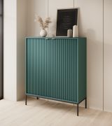 Ladekast / commode met genoeg opbergruimte Worthing 17, kleur: groen / zwart / goud - Afmetingen: 125 x 104 x 39 cm (H x B x D)