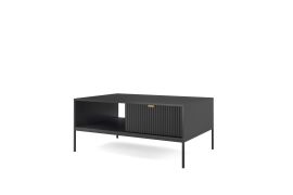 Elegante salontafel Worthing 40, kleur: zwart / goud - Afmetingen: 46 x 104 x 68 cm (H x B x D)