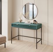 Modern bureau Worthing 20, kleur: groen / zwart / goud - Afmetingen: 78 x 104 x 50 cm (H x B x D)