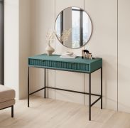 Modern bureau met twee lades Worthing 19, kleur: groen / zwart - Afmetingen: 78 x 104 x 50 cm (H x B x D)