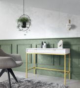 Functioneel bureau Worthing 35, kleur: wit / goud - Afmetingen: 78 x 104 x 50 cm (H x B x D)