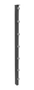 Hekwerkpaal mod. P, Uitvoering: antraciet gecoat, Voor hekhoogte: 203 cm, Lengte: 260 cm, Bevestigingspunten: 11