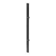 Hekwerkpaal mod. U, Uitvoering: antraciet gecoat, Voor hekhoogte: 83 cm, Lengte: 130 cm, Bevstigingspunten: 2