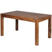 Handgefertigter Esstisch Apolo 189, Farbe: Sheesham - Abmessungen: 80 x 140 cm (B x T), aus Sheesham Massivholz