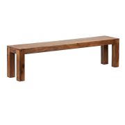 Grote bank van massief sheeshamhout, kleur: sheesham – Afmetingen: 45 x 180 x 35 cm (H x B x D), geschikt voor de keuken en de eetkamer