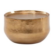 Woonkamertafel, kleur: goud - Afmetingen: 60 x 60 x 35 cm (B x D x H)