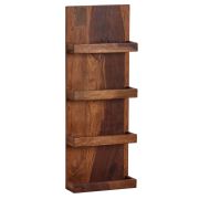 Wandplank gemaakt van massief Sheesham hout, kleur: Sheesham - Afmetingen: 80 x 30 x 10 cm (H x B x D)