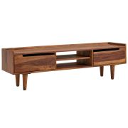 TV-meubel / lowboard, kleur: sheesham, halfmassief - afmetingen 43 x 145 x 35 cm (H x B x D)