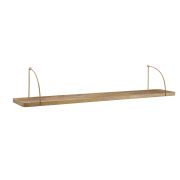 Wandplank / wandrek van massief mangohout, kleur: mango - Afmetingen: 25 x 120 x 22 cm (H x B x D)