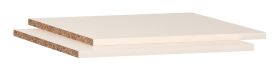 Schap voor vierdeurs kledingkast | Set van 2 | Kleur: beige | Maten: 45 x 47 cm
