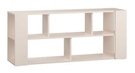 Bücherregal | Farbe: Beige | 5 Ablageflächen | klein | Maße: 168 x 40 x 71 cm | ermöglicht eine kreative Personalisierung | für Wohnzimmer oder Büro