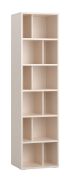 Boekenplank in asymmetrisch design | kleur: beige | smal Open kast| 12 planken | afmetingen: 54 x 40 x 206 cm | biedt ruimte voor boeken of planten