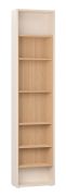 Zijplank voor garderobekasten | kleur: beige / eik | 7 planken | afmetingen: 57 x 22 x 240 cm | 6 houten planken | voldoende opbergruimte | boekenplank