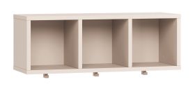 Hangrek / hangplank | Kleur: beige | 3 haken | Maten: 35 x 30 x 90 cm | kan verticaal of horizontaal worden opgehangen | drie vakken
