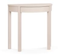 Make-up tafel | Kleur: beige | één kleine lade | functioneel | Maten: 80 x 43 x 78 cm | Poten: beukenhout | voor de slaapkamer | halfronde vormgeving