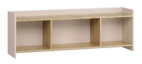 Wandplank / hangrek / hangplank | Kleur: eiken / beige | drie ruime vakken | minimalistisch design | Maten: 137 x 30 x 46 cm | ABS-randbescherming