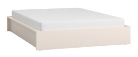 Tweepersoonsbed / logeerbed | zonder hoofdbord | Kleur: beige | Matrasmaat: 160 x 200 cm | incl. verstelbare lattenbodem | voor een goede nachtrust | minimalistisch design