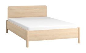 Stabiel logeerbed met recht hoofdeinde Aegir 23, kleur: eiken, in Scandinavische stijl, incl. lattenbodem, met opklapbare scharnieren, ligoppervlak: 140 x 200 cm