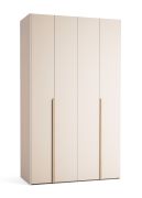 Vouwdeur / kleerkast | kleur: beige | 3 lades | incl. LED-verlichting met bewegingssensor | 143 x 60 x 240 cm | 8 vakken | 1 kledingroede