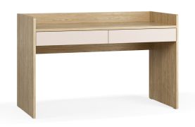 Bureau / 2 ruime lades / kleur: eiken / beige / functioneel ontwerp / soft-close functie / afmetingen: 137 x 60 x 86,5 cm / ABS randbescherming