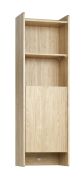 Hangkast / kleur: eiken / een scharnierende deur / 4 vakken / soft-close functie / afmetingen: 44 x 30 x 140 cm / 1 haak / ABS randen / strak design