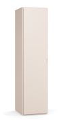 Kleiderschrank / Drehtürenschrank | eine Kleiderstange | Farbe: Beige | inkl. LED-Beleuchtung mit Bewegungssensor | Maße: 92,5 x 57 x 185 cm | Soft-Close