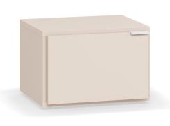 Nachtkastje / 1 draaideur / kleur: beige / twee compartimenten / nachtkastje / soft-close functie / afmetingen: 45 x 40 x 30 cm / aan beide zijden te monteren