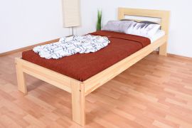 eenpersoonsbed / logeerbed massief grenenhout, naturel 74, incl. lattenbodem - 90 x 200 cm