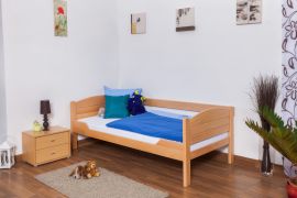 Jeugdbed / kinderbed "Easy Premium Line" K1/s , 90 x 190 cm massief beukenhout natuur