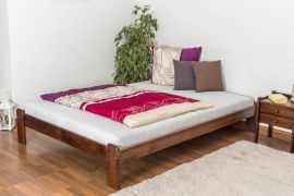 kinderbed / jeugdbed massief grenenhout, kleur walnoten  A10, incl. lattenbodem - afmetingen 140 x 200 cm