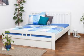 Jeugdbed "Easy Premium Line" K8 incl.1 afdekplaat, 180 x 200 cm massief beukenhout, wit gelakt