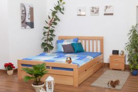 Jeugdbed "Easy Premium Line" K8 incl. 2 laden en 1 afdekplaat, 160 x 200 cm massief beukenhout massief naturel