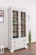 Vitrine Sentis 14, kleur: wit grenen - Afmetingen: 192 x 88 x 40 cm (H x B x D)
