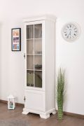 Vitrine Sentis 17, kleur: wit grenen - Afmetingen: 192 x 58 x 40 cm (H x B x D)