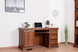 Bureau Sentis 06, kleur: donkerbruin - 77 x 147 x 60 cm (H x B x D)