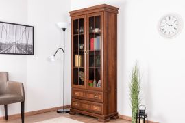 Vitrine kast Sentis 14, kleur: donkerbruin - 193 x 88 x 40 cm (H x B x D)