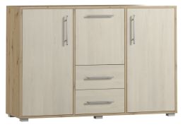 Ladekast /dressoir Curug 07, kleur: eiken / licht beuken - Afmetingen: 96 x 140 x 44 cm (H x B x D)