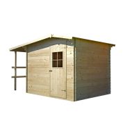 Tuinhuis / chalet Melk - 3,30 x 2,33 meter gemaakt van 19 mm blokhut profielplanken