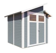 Tuinberging / tuinhuis Puchheim 01 incl. vloer, grijs - 19 mm geprefabriceerd tuinhuisje, grondoppervlakte: 4,24 m², dubbel zadeldak
