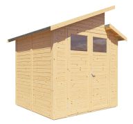 Tuinberging / tuinhuis Puchheim 01 incl. vloer, onbehandeld - 19 mm prefab tuinhuisje, grondoppervlakte: 4,24 m², dubbel zadeldak