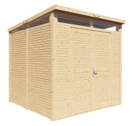 Tuinberging / tuinhuis Büren 01 incl. vloer, onbehandeld - 19 mm geprefabriceerd tuinhuisje, grondoppervlakte: 5,29 m², plat dak