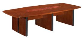 Premium vergadertafel, kleur: rood walnoot - 76 x 300 x 140 cm (H x B x D)