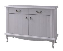 Dressoir / ladekast Bignona 09, kleur: wit grenen - 89 x 125 x 47 cm (H x B x D)