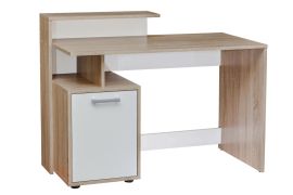 Bureau Palpala 09, kleur: Sonoma eiken / wit - 75 x 113 x 56 cm (H x B x D)
