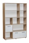 openkast Palpala 04, kleur: Sonoma eiken / wit - 180 x 117 x 35 cm (h x b x d)