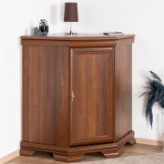 Hoekladekast Sentis 03 | Donkerbruin | 75 x 75 x 97 cm (L x D x H) | Metalen handgrepen | ABS-randen | Rustiek | Kantoor | Woonkamer