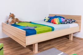 kinderbed / jeugdbed massief beukenhout naturel 116B, incl. lattenbodem - 200 x 140 cm (L x B)