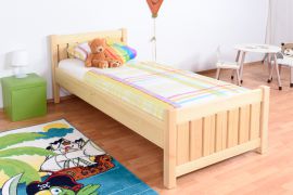 kinderbed / jeugdbed massief grenenhout, naturel 66, incl. lattenbodem - 90 x 200 cm (B x L)