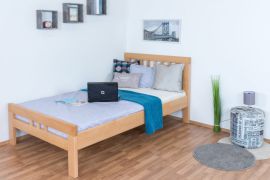 Eenpersoonsbed / logeerbed "Easy Premium Line" K8, 120 x 200 cm massief beukenhout natuur